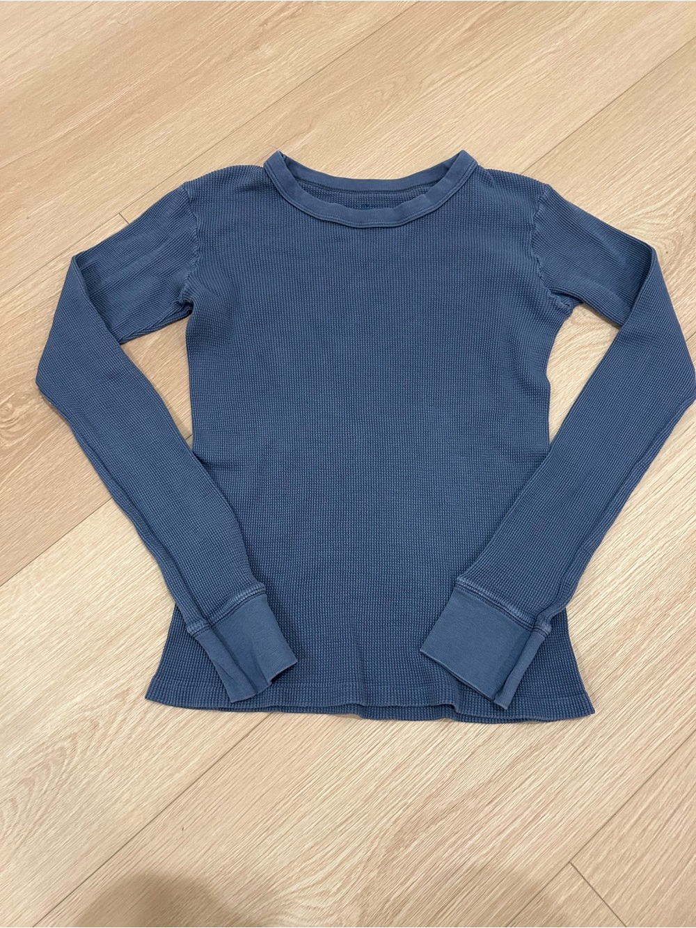 Brandy Melville waffle knit blue long sleeve